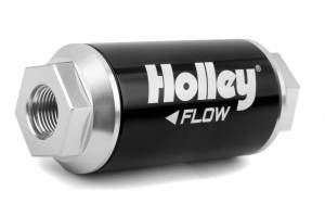 Air & Fuel System Parts - Fuel Filters - Holley - 162-552 Holley BILLET FF, 175 GPH, 10 MIC, 3/8-NPT