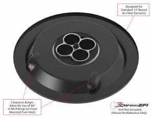 Holley Sniper EFI - Sniper Air Cleaner Assembly, 14 x 3  Black Finish - Image 6